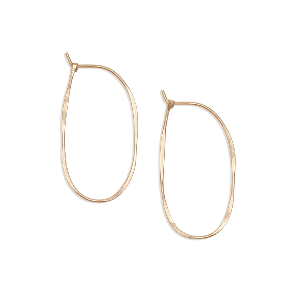 Rose Gold Oval hoops