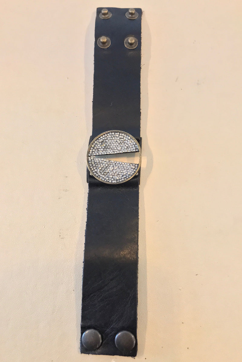 Pave Swarovski Crystal C Bracelet