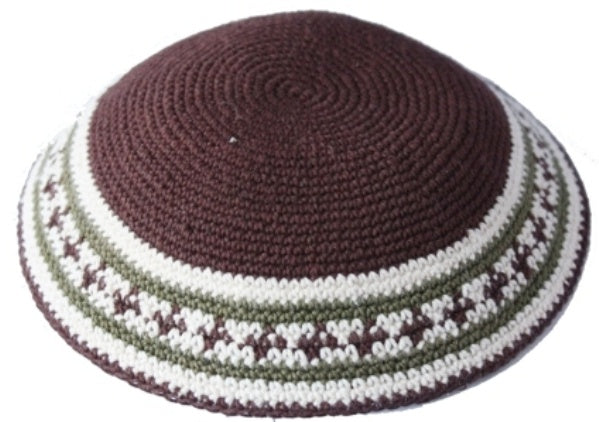 Brown Knit Kippah