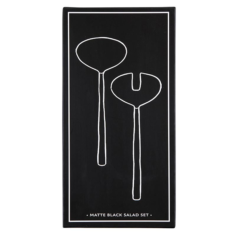 Matt Black Salad Set