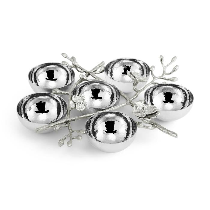 White Orchid Seder Plate by Michael Aram