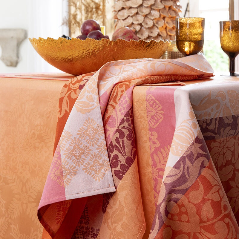 ''Le Jacquard Francis-Tablecloth Mumbai Orange 59 x 102''