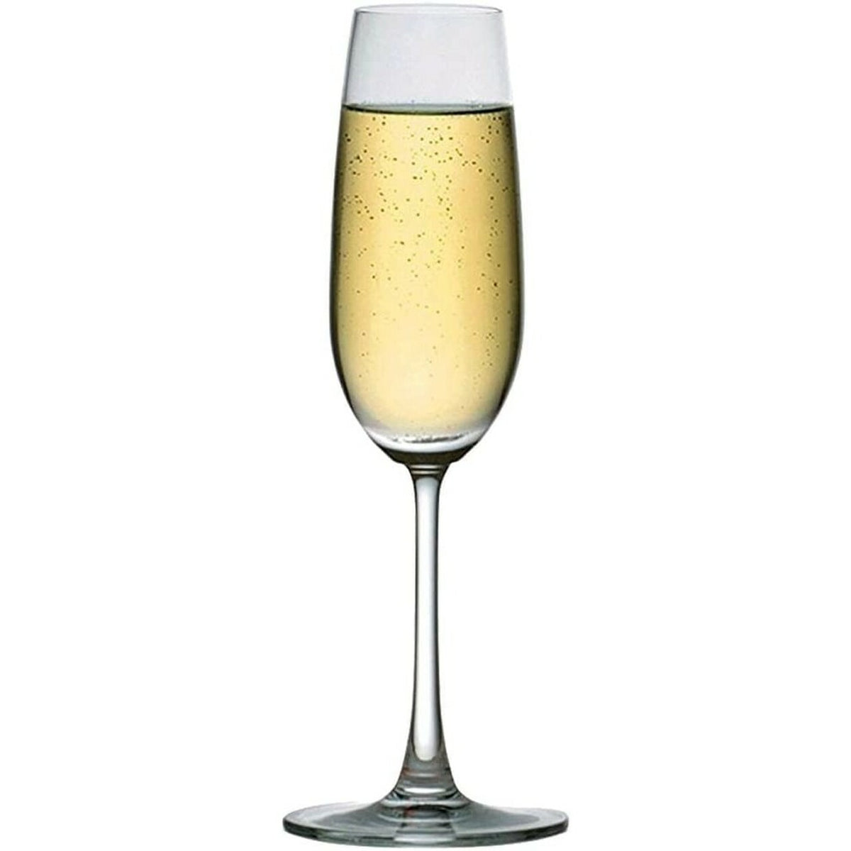 Crystal set of 6 Flute Glasses  ( Hanson & Sadler Wedding )