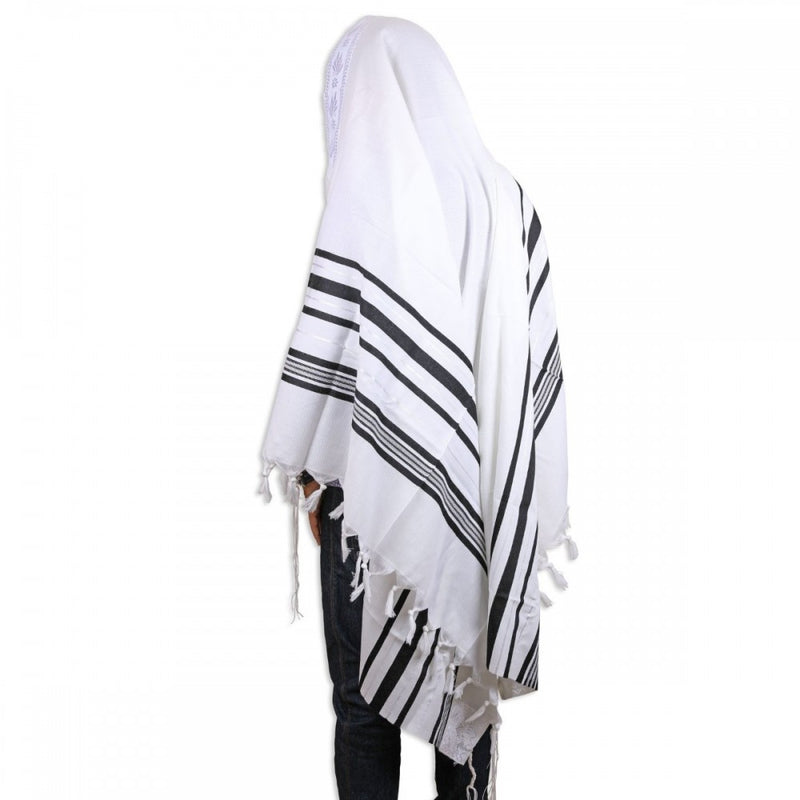 Tallit Chabad  Black Stripe 55 X 75''